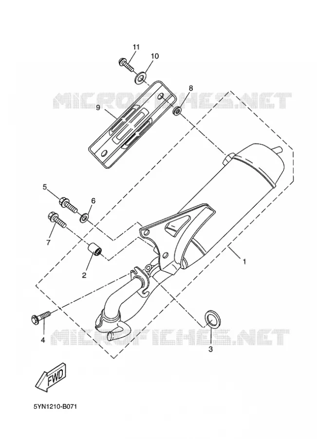ECHAPPEMENT Yamaha SCOOTER 50 2003 BOOSTER  CW50N