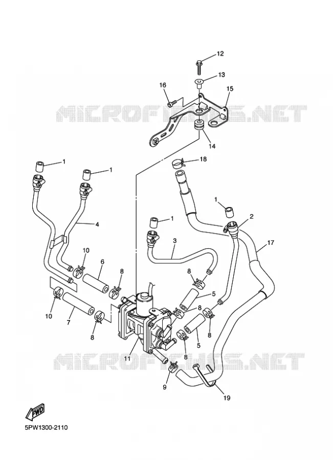 SYSTÈME D'ADMISSION D'AIR AIS Yamaha MOTO 1000 2003 R1  YZF-R1