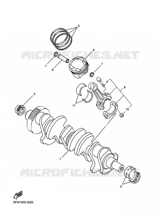 VILEBREQUIN / PISTON Yamaha MOTO 1000 2003 R1  YZF-R1