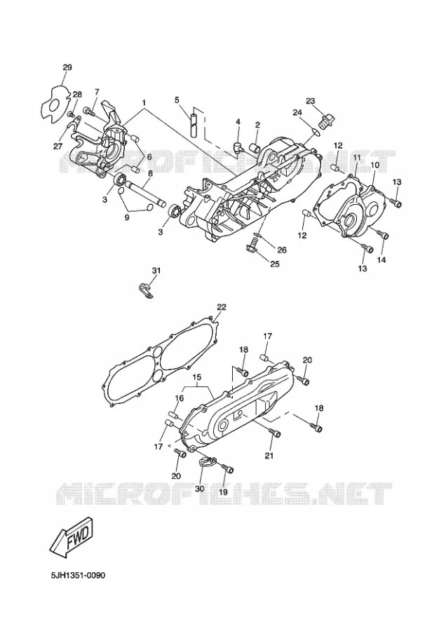 CARTER MOTEUR Yamaha SCOOTER 50 2003 STUNT  EW50 STUNT