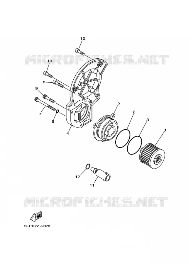 FILTRE A HUILE Yamaha MOTO 1100 2003 DRAGSTAR  XVS1100 XVS11RC V STAR 1100