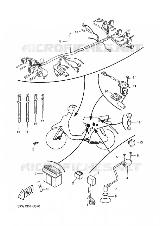 PARTIE ELECTRIQUE 2 Yamaha SCOOTER 50 2003 BOOSTER  CW50L