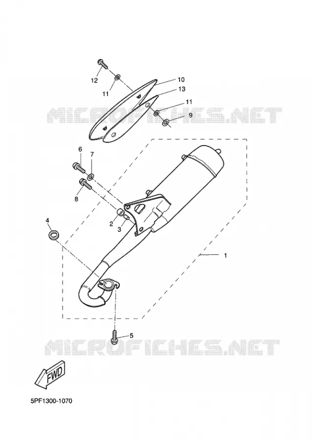 ECHAPPEMENT Yamaha SCOOTER 50 2003 FLIPPER  YH50 FLIPPER