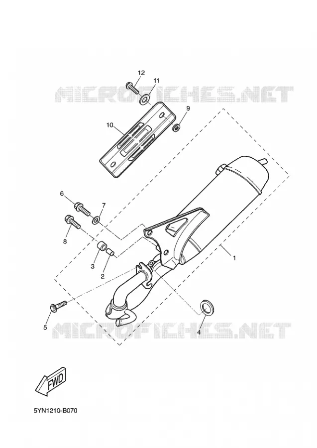 ECHAPPEMENT Yamaha SCOOTER 50 2003 BOOSTER  CW50