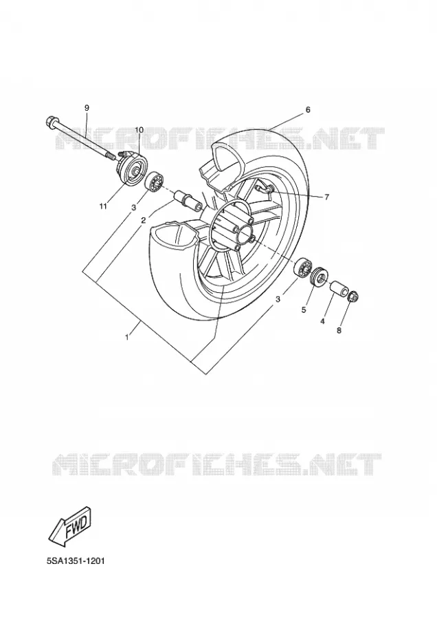 ROUE AVANT Yamaha SCOOTER 50 2003 ROCKET  CW50RSP POWER ROCKET