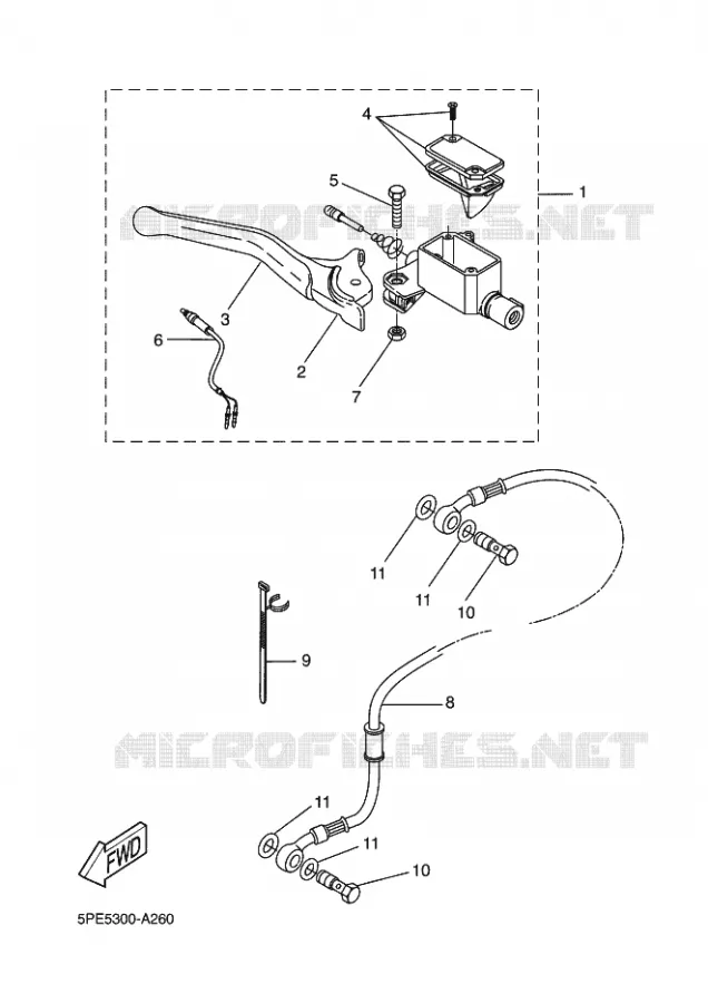 MAITRE CYLINDRE DE FREIN AVANT Yamaha SCOOTER 50 2003 NITRO  YQ50 NITRO