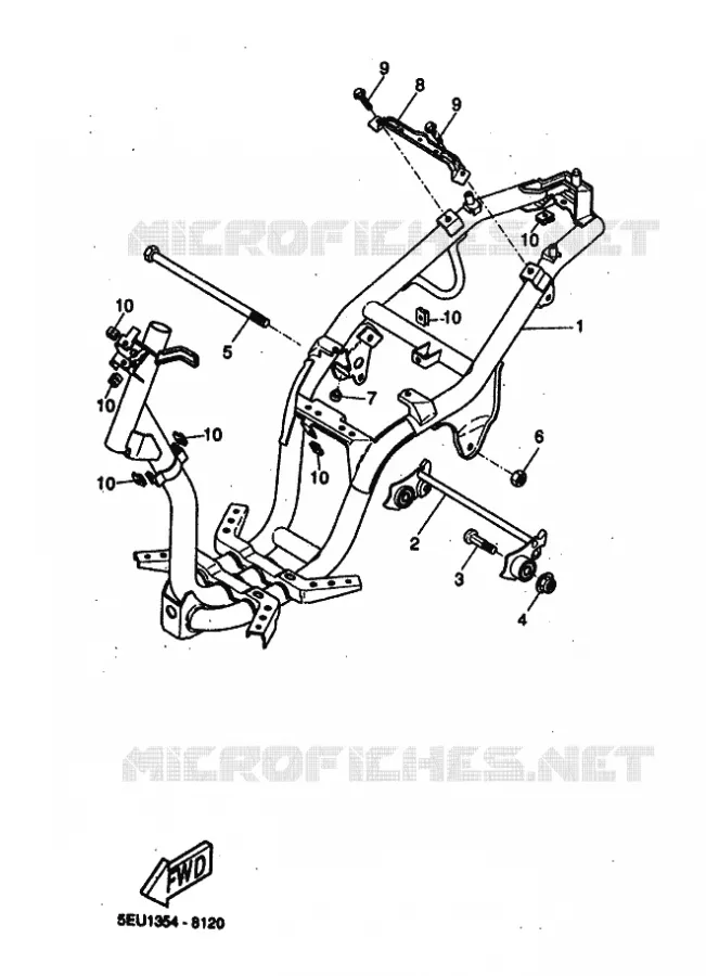 CADRE Yamaha SCOOTER 50 2002 FLIPPER  YH50 FLIPPER