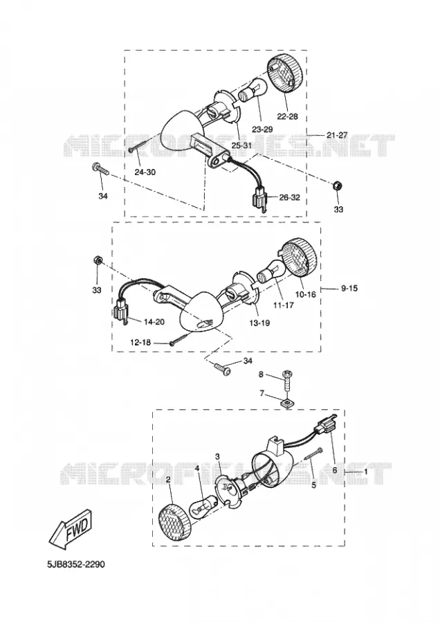 CLIGNOTANT Yamaha SCOOTER 50 2002 FLIPPER  YH50 FLIPPER