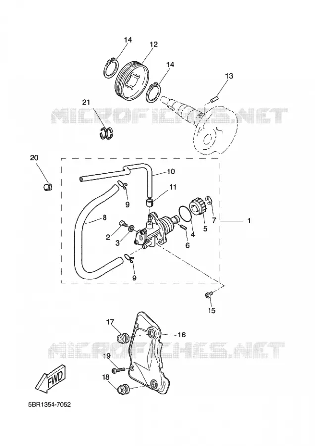 POMPE A HUILE Yamaha SCOOTER 50 2002 NITRO  YQ50 NITRO