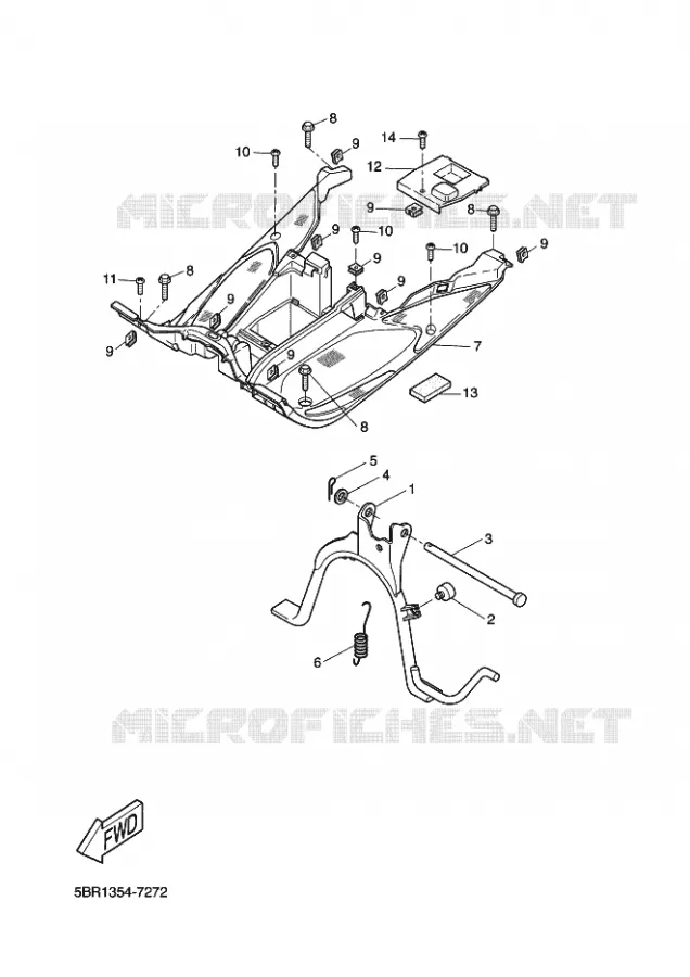SUPPORT / REPOSE PIEDS Yamaha SCOOTER 50 2002 NITRO  YQ50 NITRO