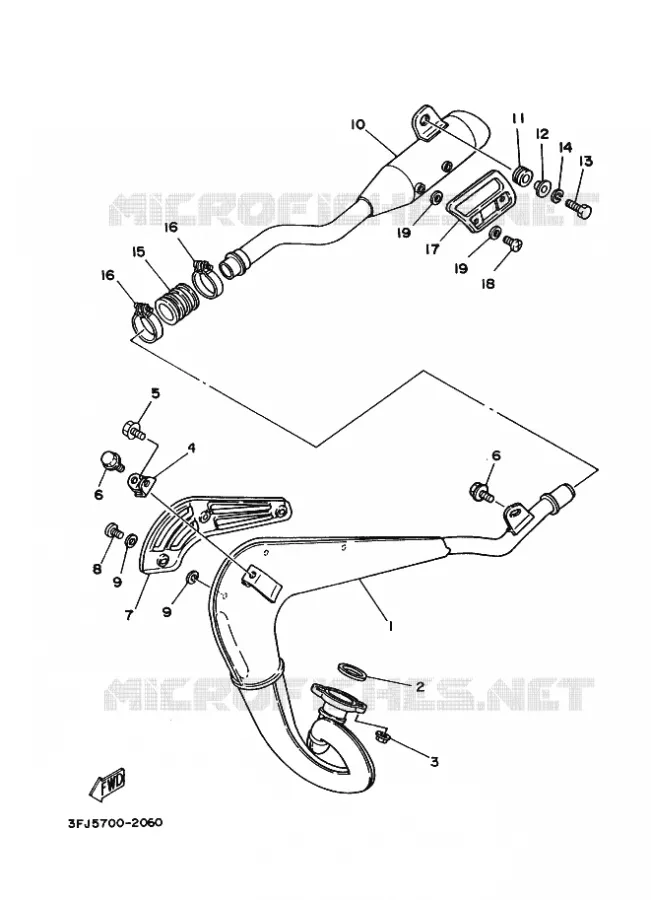 ECHAPPEMENT Yamaha MOTO 125 2002 DT  DT125