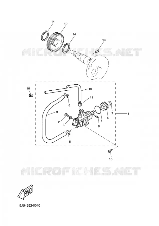 POMPE A HUILE Yamaha SCOOTER 50 2002 FLIPPER  YH50 FLIPPER