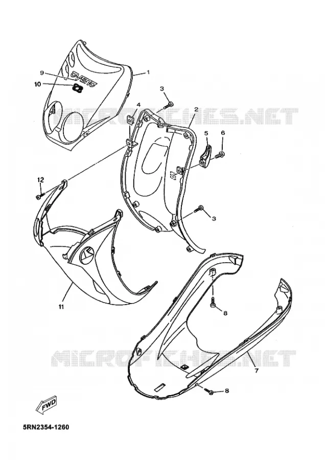 PROTEGE JAMBES Yamaha SCOOTER 50 2002 OVETTO  YN50 OVETTO