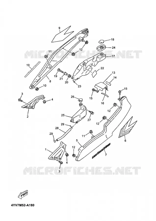COUVERCLE LATERAL Yamaha MOTO 50 2002 MBK XPOWER  TZR50 TZR50R X-POWER