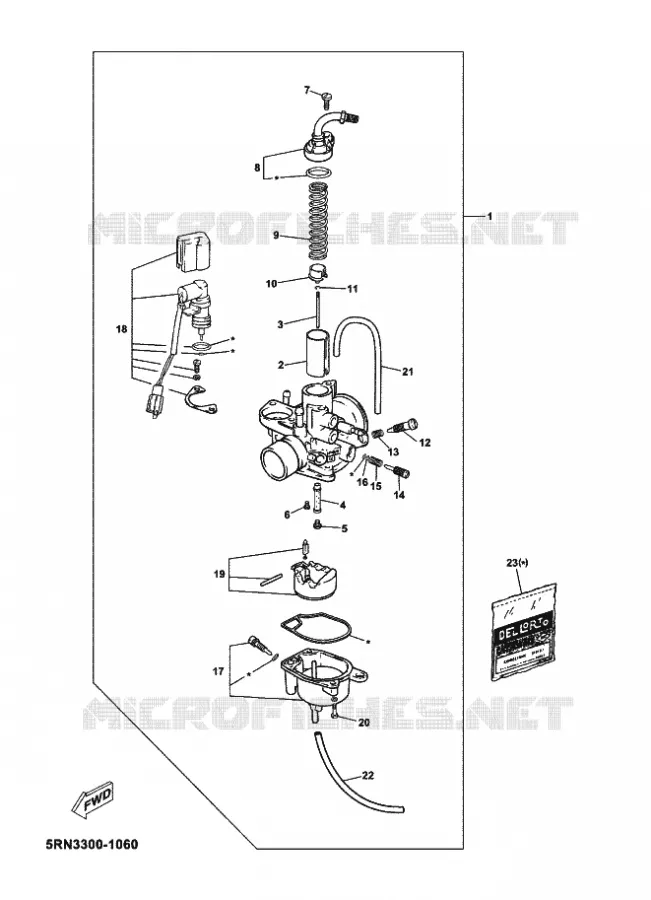 CARBURATEUR Yamaha SCOOTER 50 2002 OVETTO  YN50 OVETTO