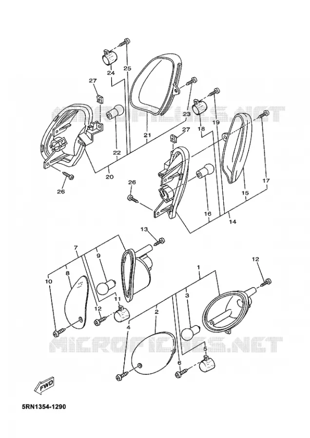 CLIGNOTANT Yamaha SCOOTER 50 2002 OVETTO  YN50 OVETTO