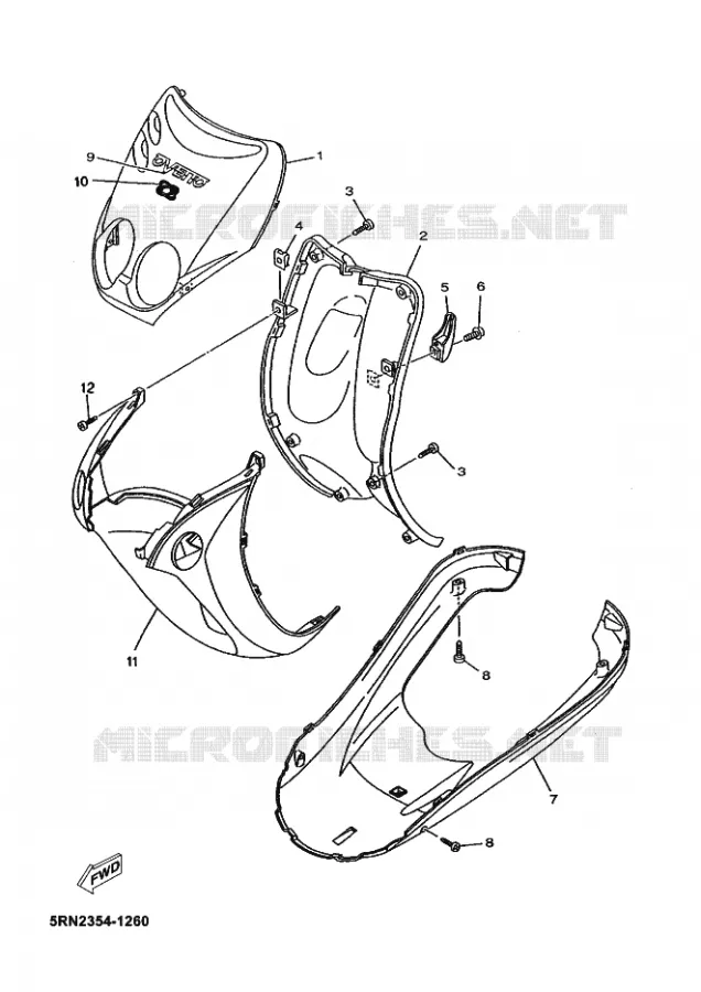 PROTEGE JAMBES Yamaha SCOOTER 50 2002 OVETTO  YN50 OVETTO