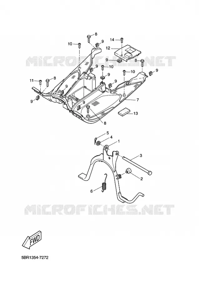 SUPPORT / REPOSE PIEDS Yamaha SCOOTER 50 2002 NITRO  YQ50 NITRO