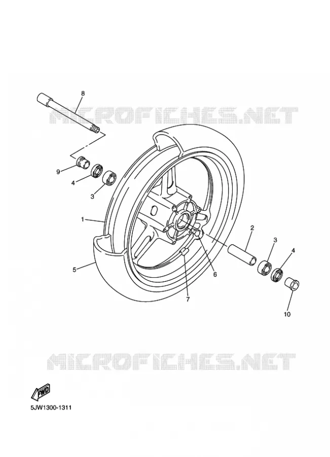 ROUE AVANT Yamaha MOTO 1300 2002 FJR  FJR1300