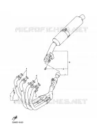 ECHAPPEMENT pour Yamaha FZS600 de 2002