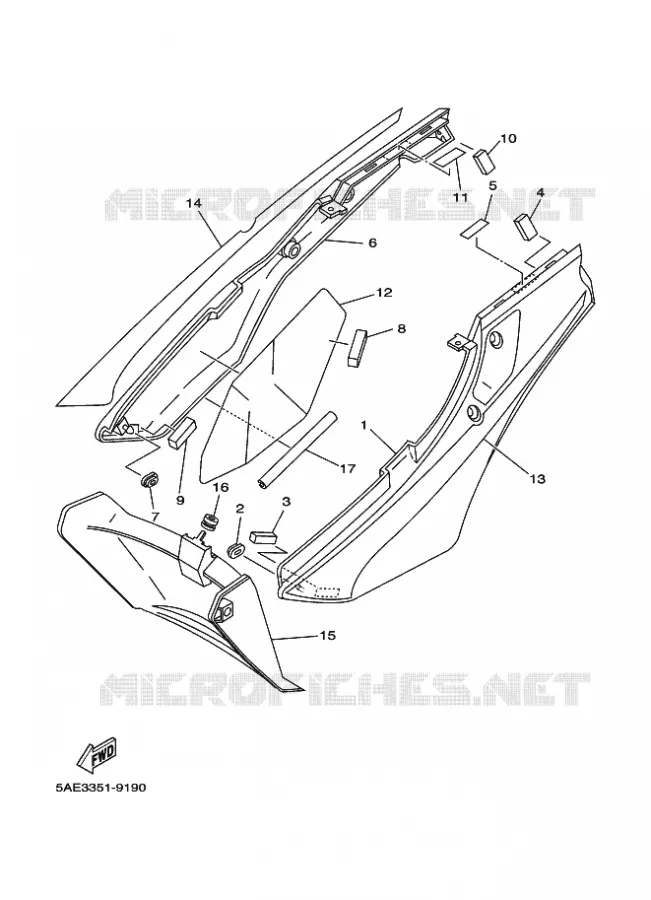 COUVERCLE LATERAL Yamaha MOTO 125 2002 TDR  TDR125