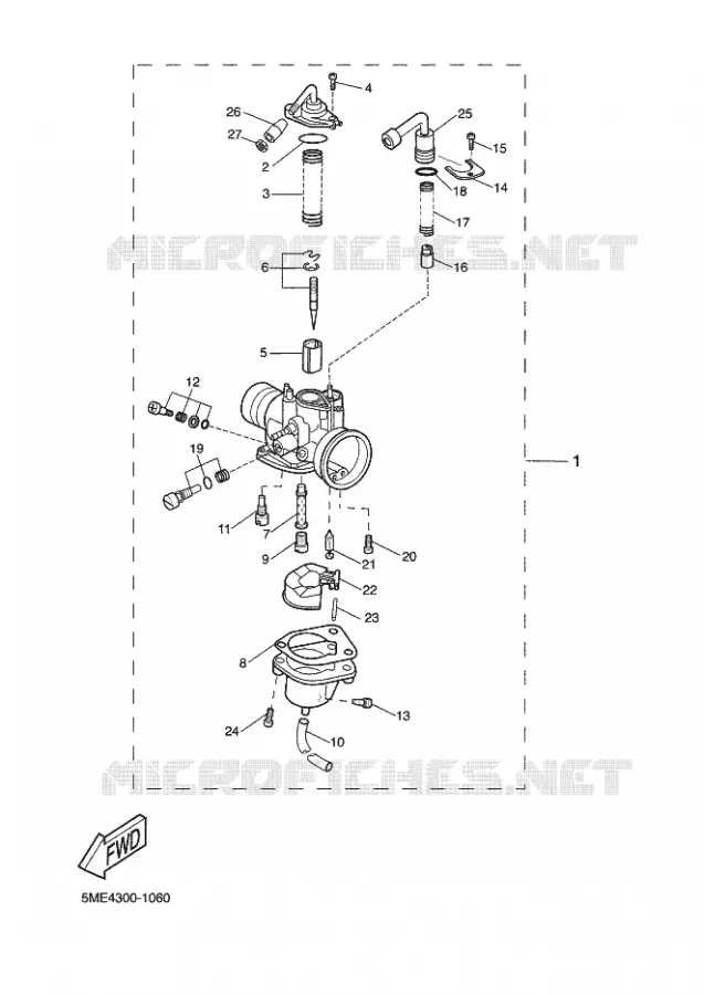 CARBURATEUR Yamaha SCOOTER 100 2002 NITRO  YQ100