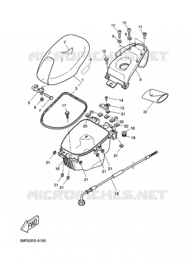 SELLE / PORTE BAGAGES Yamaha SCOOTER 100 2002 NITRO  YQ100
