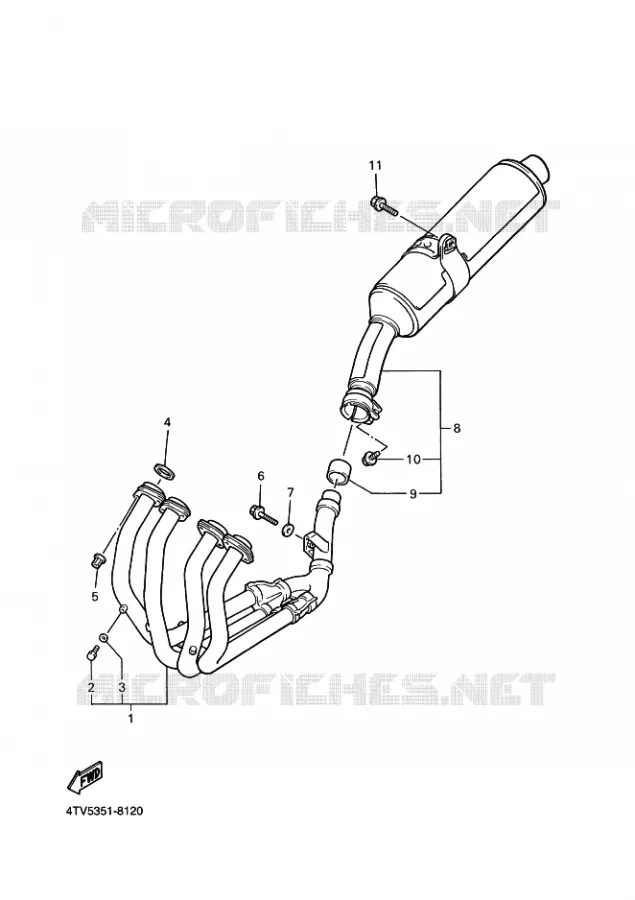 ECHAPPEMENT Yamaha MOTO 600 2002 THUNDERCAT  YZF600R THUNDERCAT