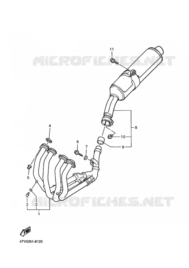 ECHAPPEMENT Yamaha MOTO 600 2002 THUNDERCAT  YZF600R THUNDERCAT