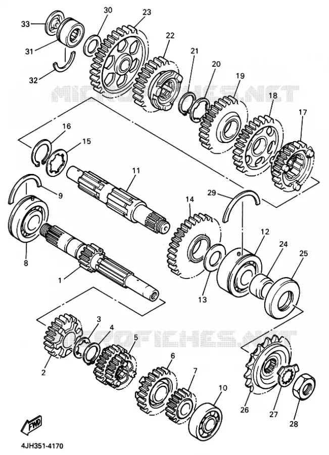 TRANSMISSION Yamaha MOTO 600 2002 THUNDERCAT  YZF600R THUNDERCAT