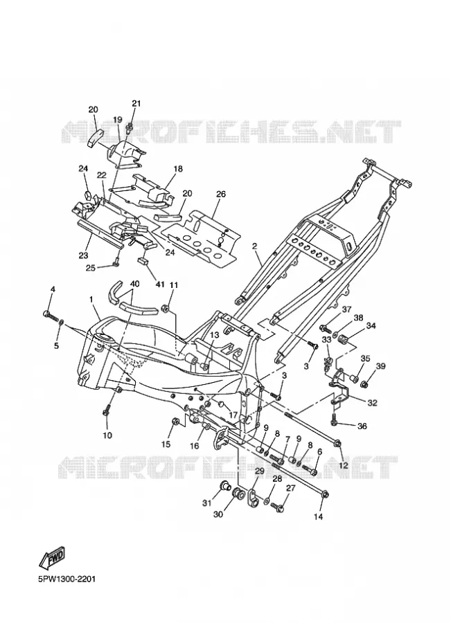 CADRE Yamaha MOTO 1000 2002 R1  YZF-R1 R1