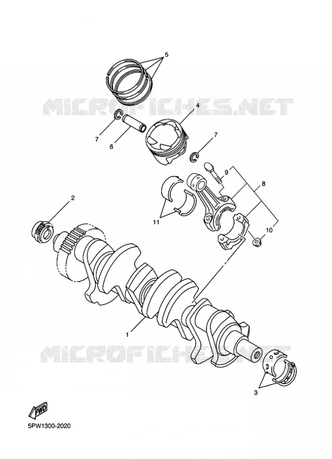 VILEBREQUIN / PISTON Yamaha MOTO 1000 2002 R1  YZF-R1 R1