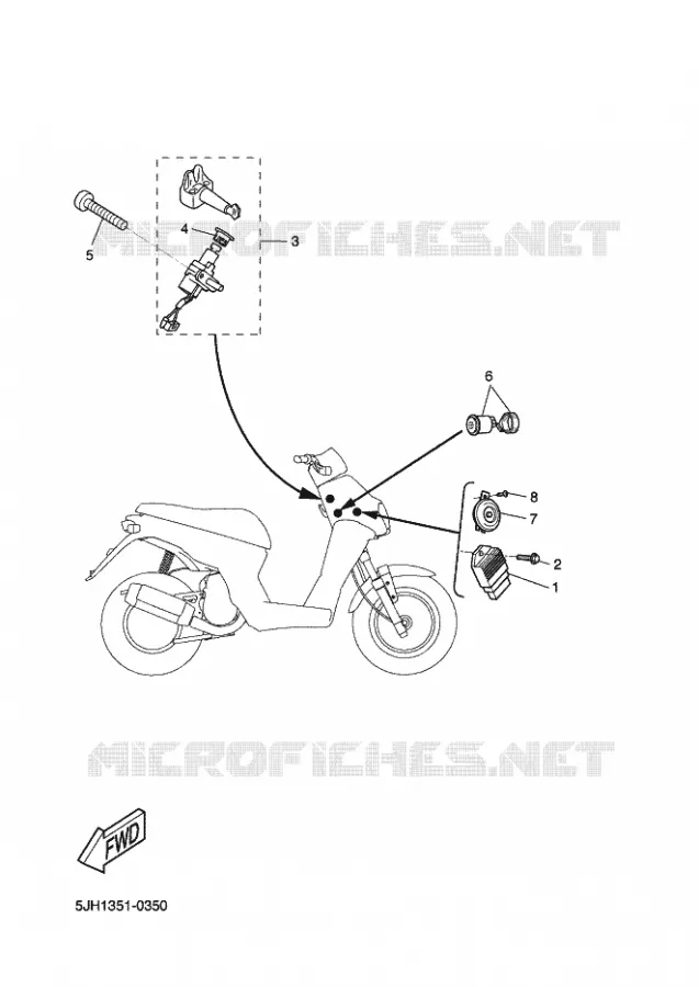 PARTIE ELECTRIQUE 1 Yamaha SCOOTER 50 2002 STUNT NAKED  EW50 STUNT