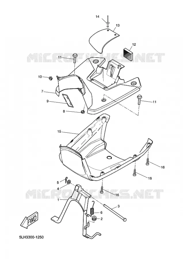 SUPPORT / REPOSE PIEDS Yamaha SCOOTER 50 2002 STUNT NAKED  EW50 STUNT