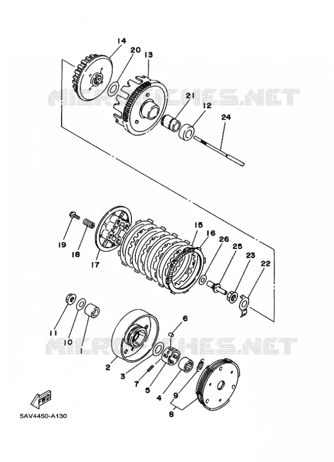EMBRAYAGE DE DEMARREUR Yamaha SCOOTER 105 2002 CRYPTON  T105E CRYPTON