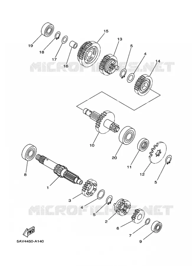 TRANSMISSION Yamaha SCOOTER 105 2002 CRYPTON  T105E CRYPTON