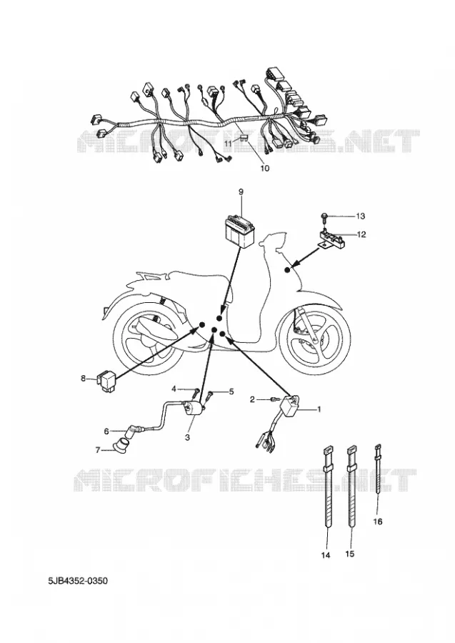 PARTIE ELECTRIQUE 2 Yamaha SCOOTER 50 2002 FLIPPER  YH50 FLIPPER