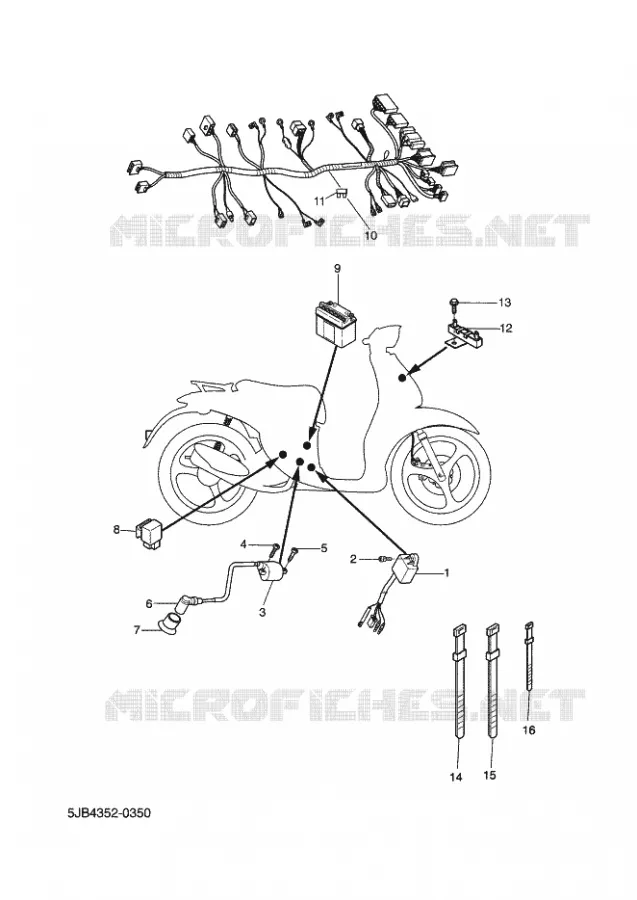 PARTIE ELECTRIQUE 2 Yamaha SCOOTER 50 2001 FLIPPER  YH50 FLIPPER