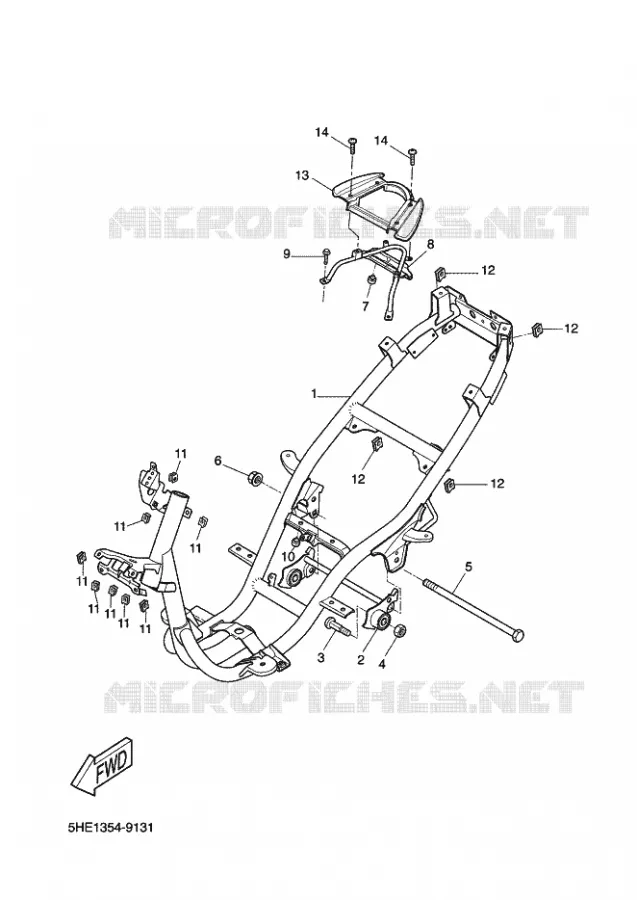 CADRE Yamaha SCOOTER 50 2001 NITRO F1  YQ50L NITRO / F1