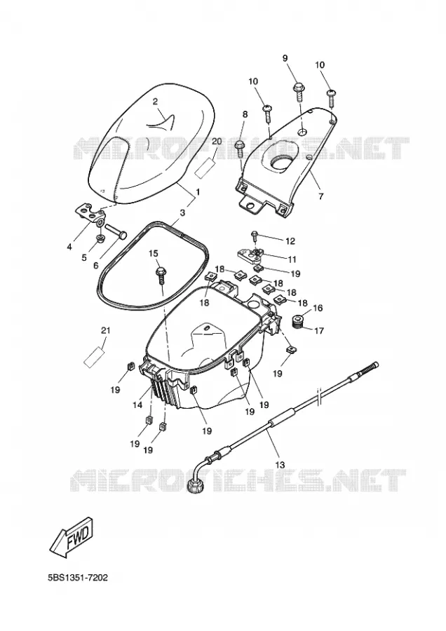 SELLE / PORTE BAGAGES Yamaha SCOOTER 50 2001 NITRO F1  YQ50L NITRO / F1