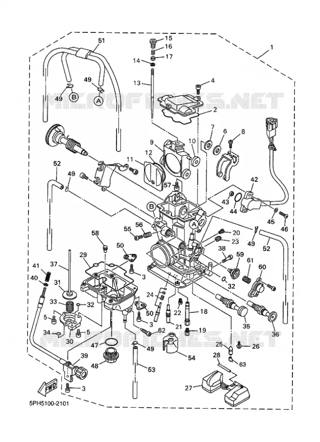 CARBURATEUR Yamaha MOTO 250 2001 WRF  WR250F