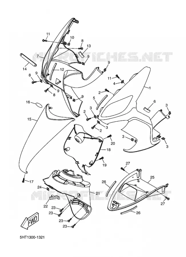 PROTEGE JAMBES Yamaha SCOOTER 125 2001 THUNDER  XQ125 THUNDER
