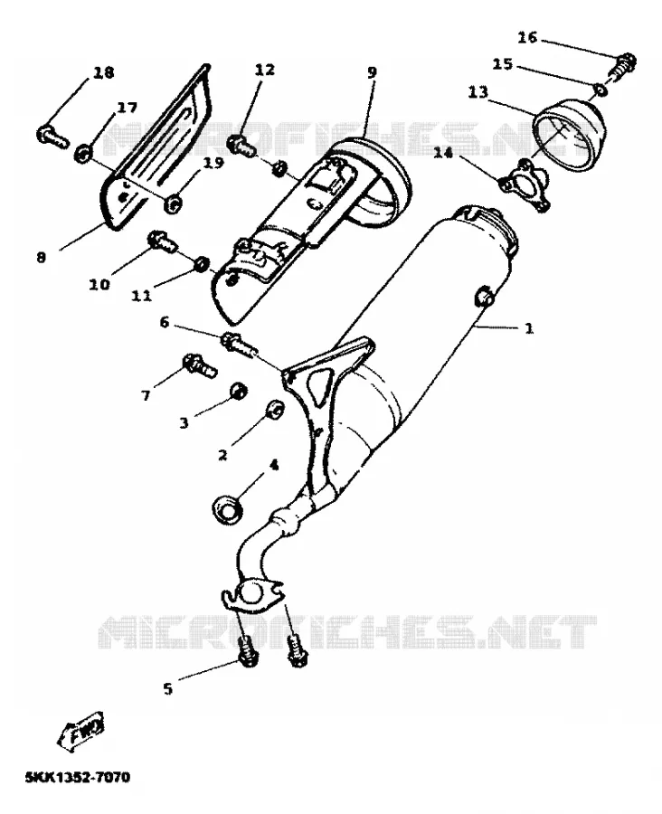 ECHAPPEMENT Yamaha SCOOTER 100 2001 NEOS  YN100 NEO'S