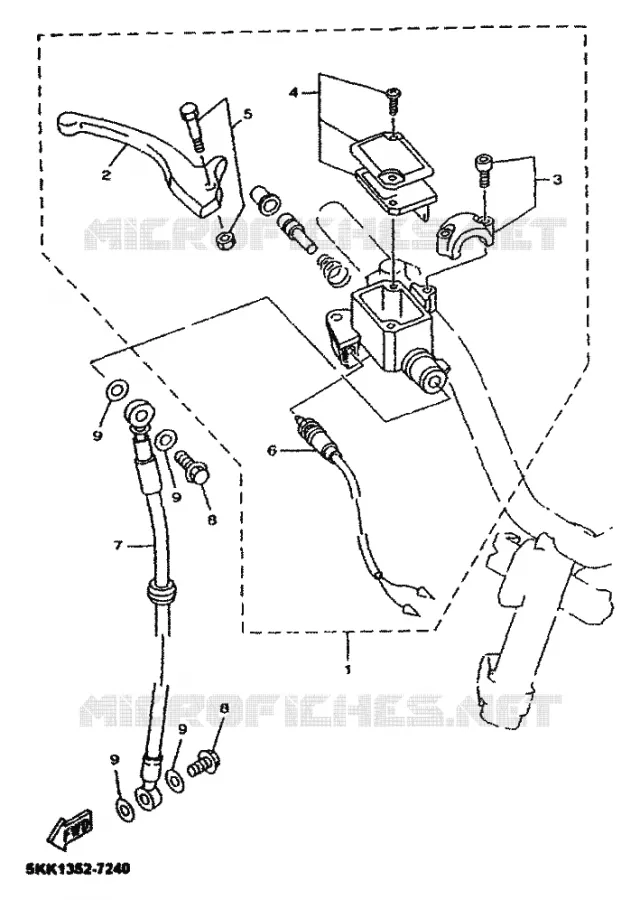 MAITRE CYLINDRE DE FREIN AVANT Yamaha SCOOTER 100 2001 NEOS  YN100 NEO'S