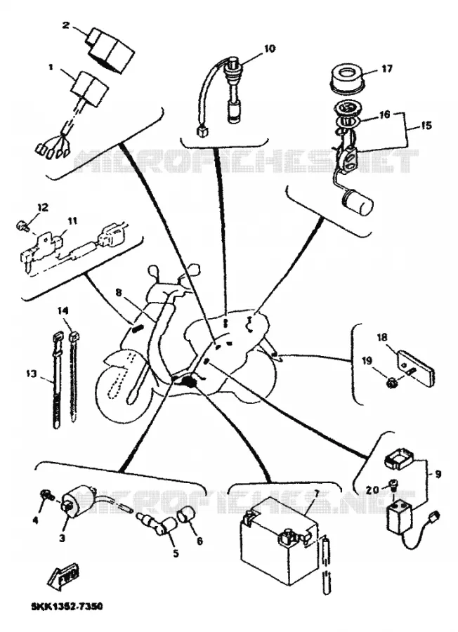 PARTIE ELECTRIQUE 2 Yamaha SCOOTER 100 2001 NEOS  YN100 NEO'S