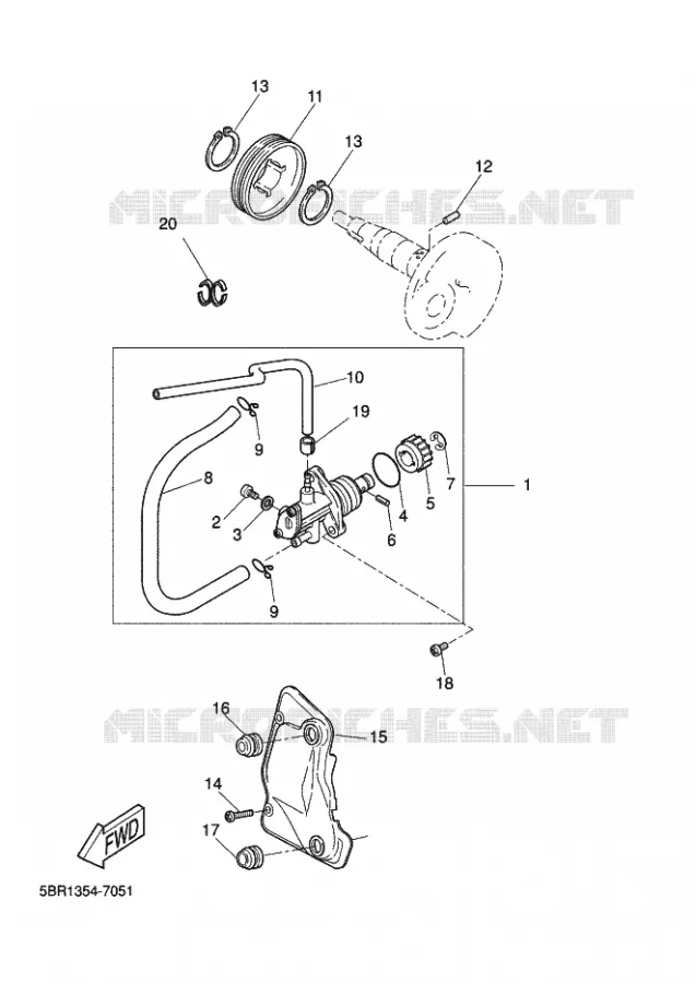 POMPE A HUILE Yamaha SCOOTER 50 2001 NITRO  YQ50 NITRO