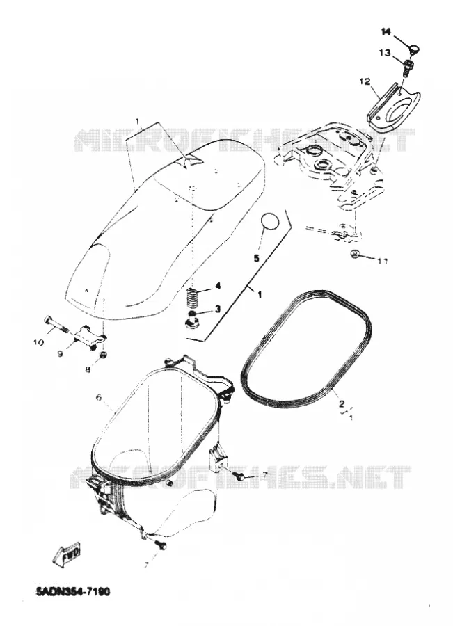 SELLE BIPLACE Yamaha SCOOTER 50 2000 OVETTO  YN50 OVETTO 50