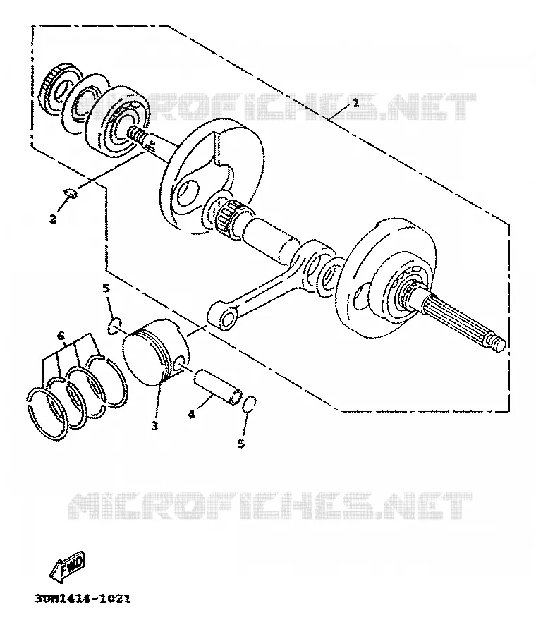 VILEBREQUIN / PISTON Yamaha SCOOTER 125 2000 FLAME  XC125A FLAME