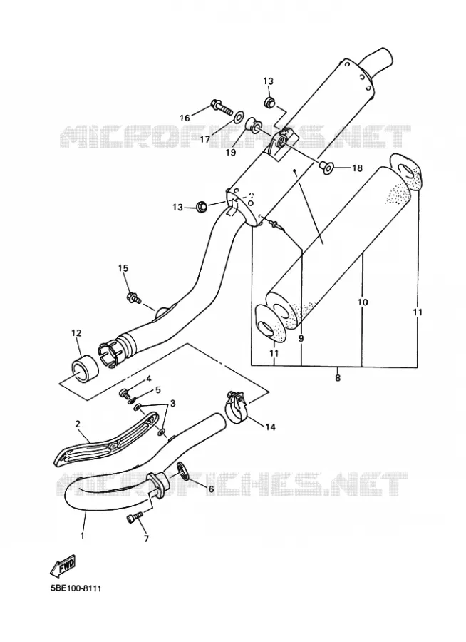 ECHAPPEMENT Yamaha MOTO 426 2000 YZF  YZ426F