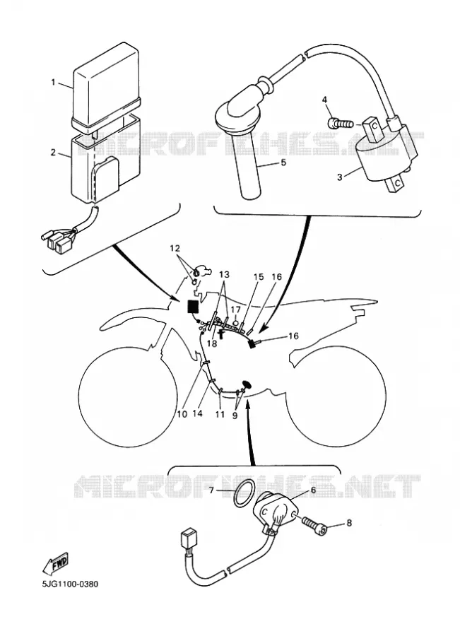 PARTIE ELECTRIQUE 1 Yamaha MOTO 426 2000 YZF  YZ426F